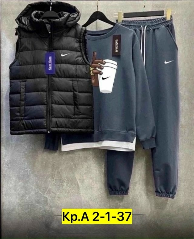 спортивный костюм тройка с жилеткой,костюм мужской спортивный тройка с жилетом,спортивный костюм мужской nike комплект тройка,спортивный костюм с жилеткой,костюмы спортивные мужские