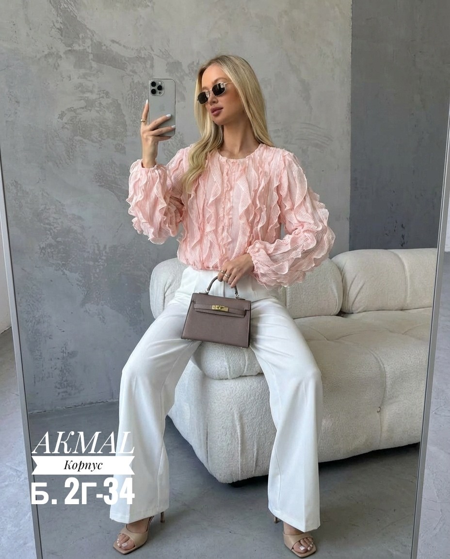 блузка нарядная с воланами и рюшами come alone 304052378,блузка с оборками,блузка нарядная с воланами и рюшами,блузка нарядная,женская блузка