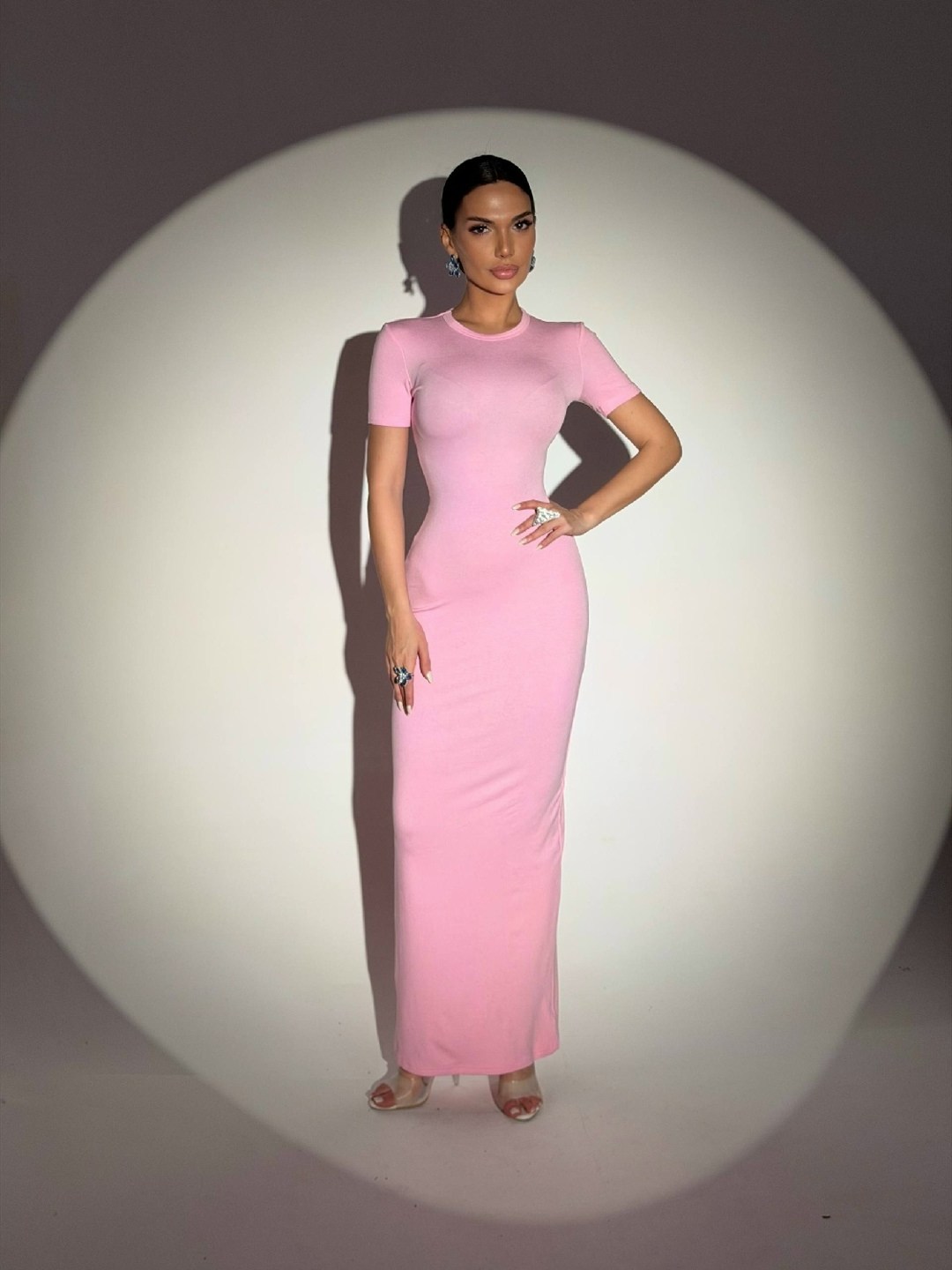 облегающее женское платье,облегающее платье,платье,модное сексуальное облегающее повседневное длинное платье для женщин с коротким рукавом и круглым вырезом,длинное облегающее платье