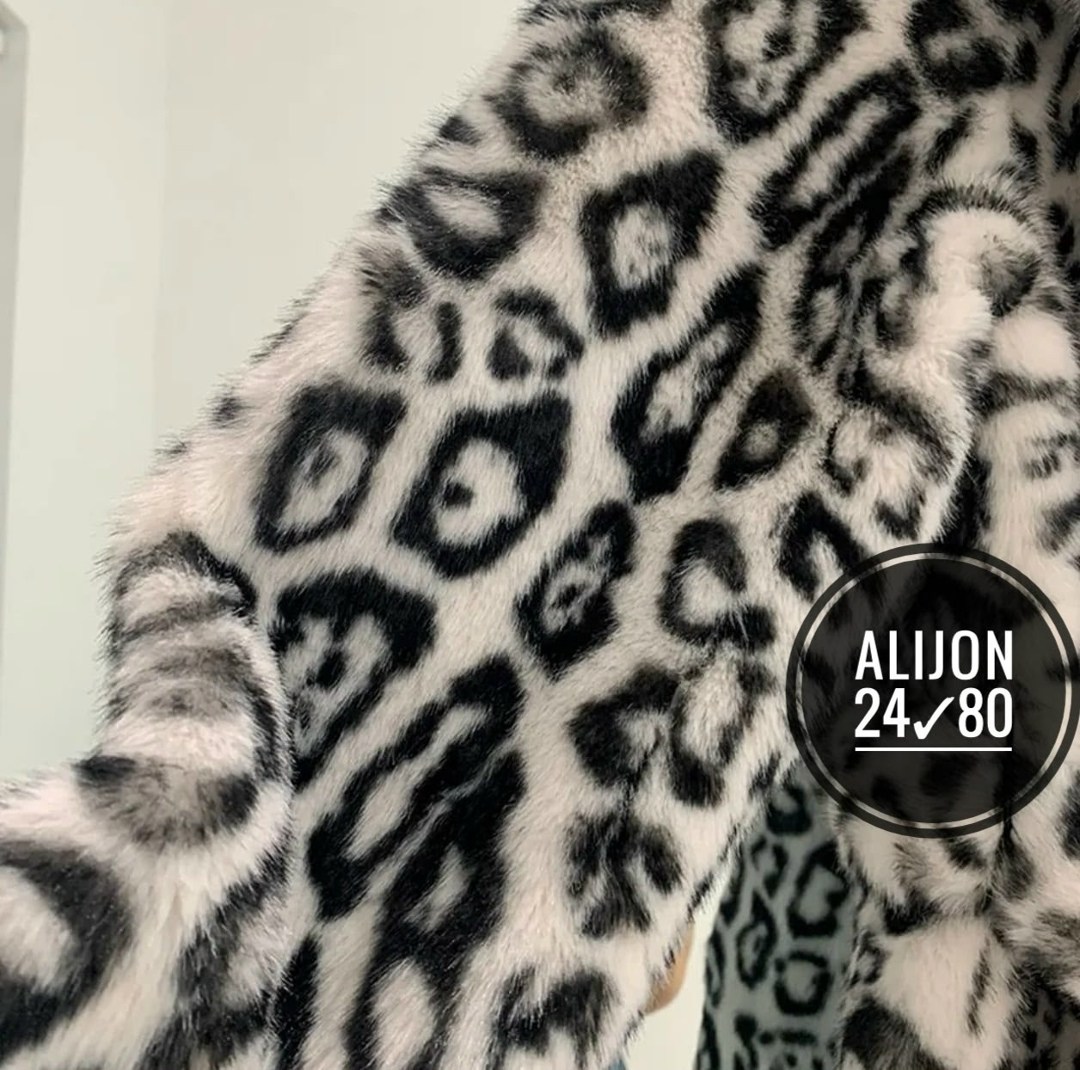 шуба искусственная модная одежда леопард,пальто из искусственного меха с леопардовым,женская шуба,женское пальто из натурального меха с леопардовым принтом,шуба женская под норку размер s белый леопар