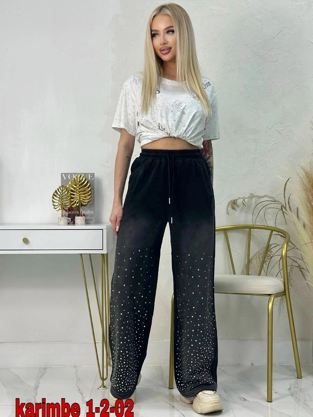 штаны модные,штаны женские,женские брюки,брюки со стразами,брюки широкие