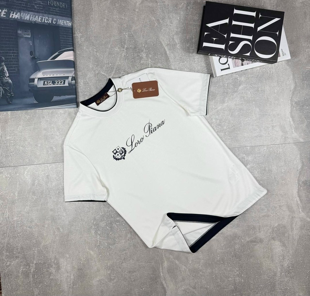футболки мужские,футболки мужские белые,футболки брендовые,футболка loro piana,футболка для мужчин
