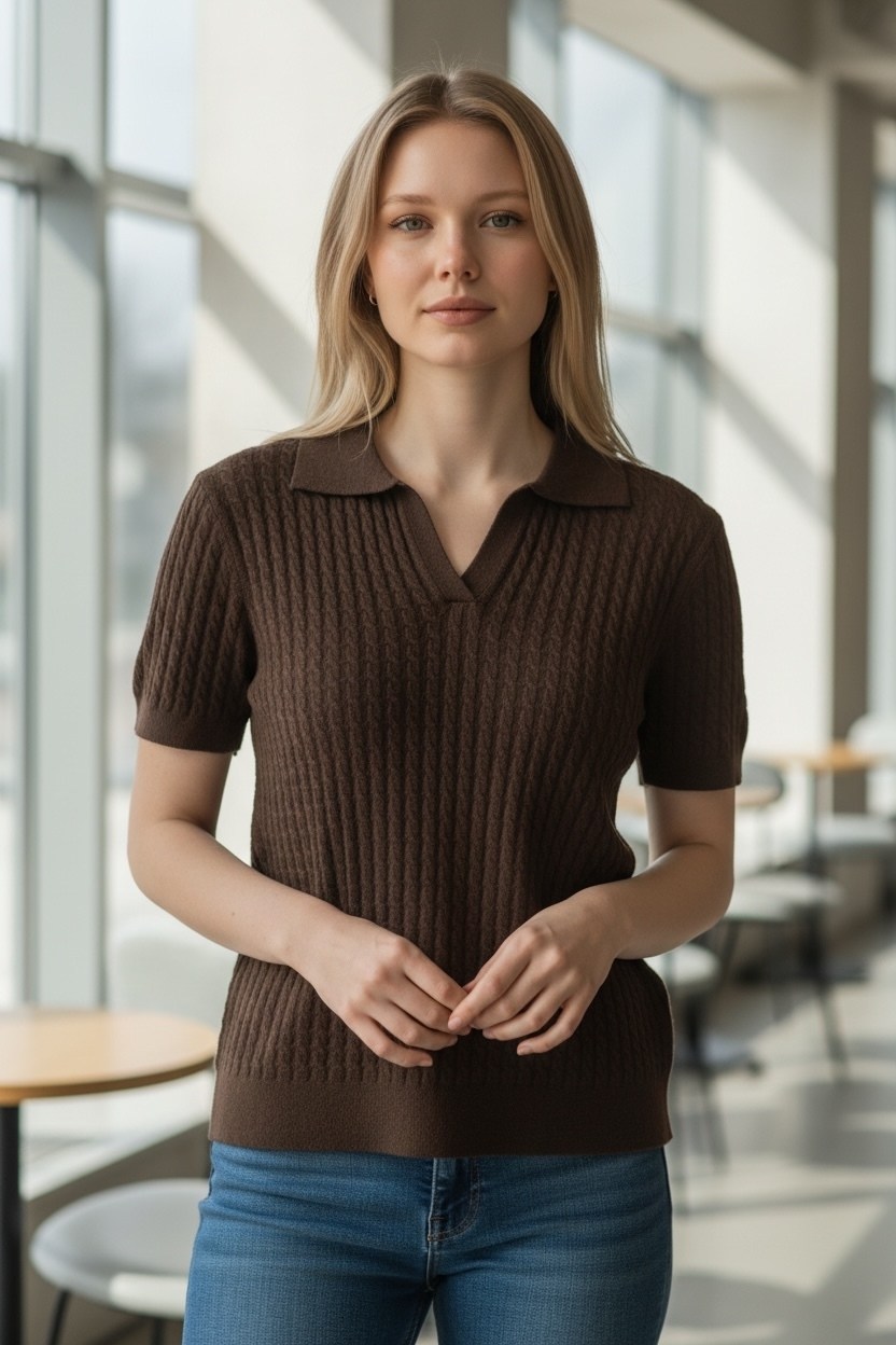 повседневный джемпер,женский джемпер поло,вязаное поло,джемпер,кофта поло