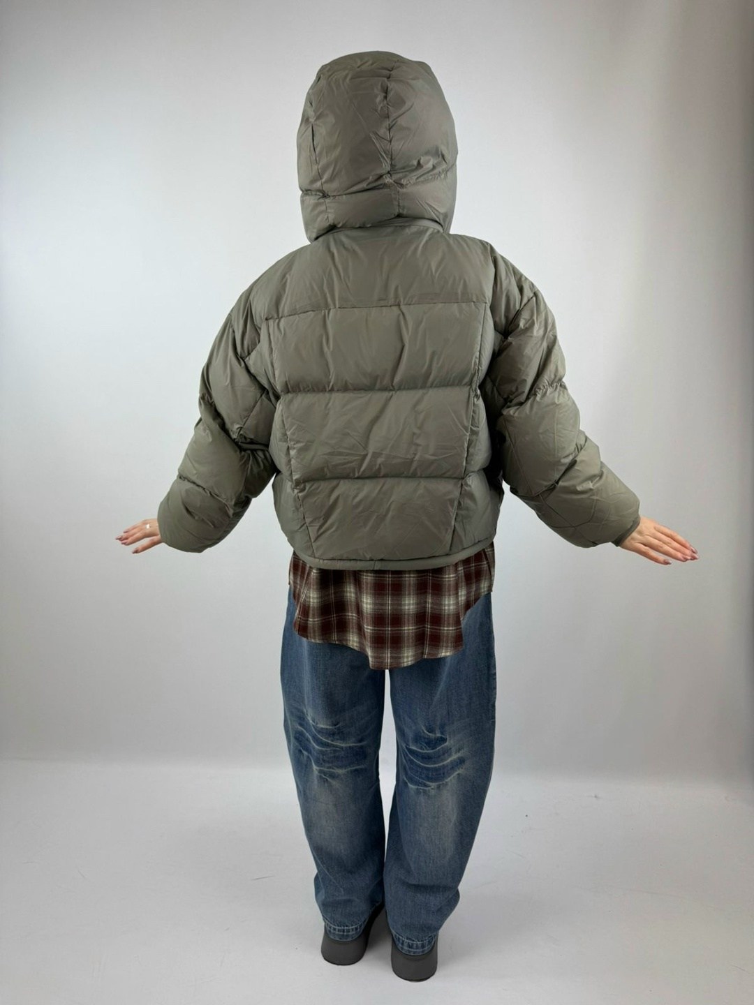 куртка пуховик,куртка оверсайз,укороченная куртка-пуховик zara хаки,куртка женская,куртка