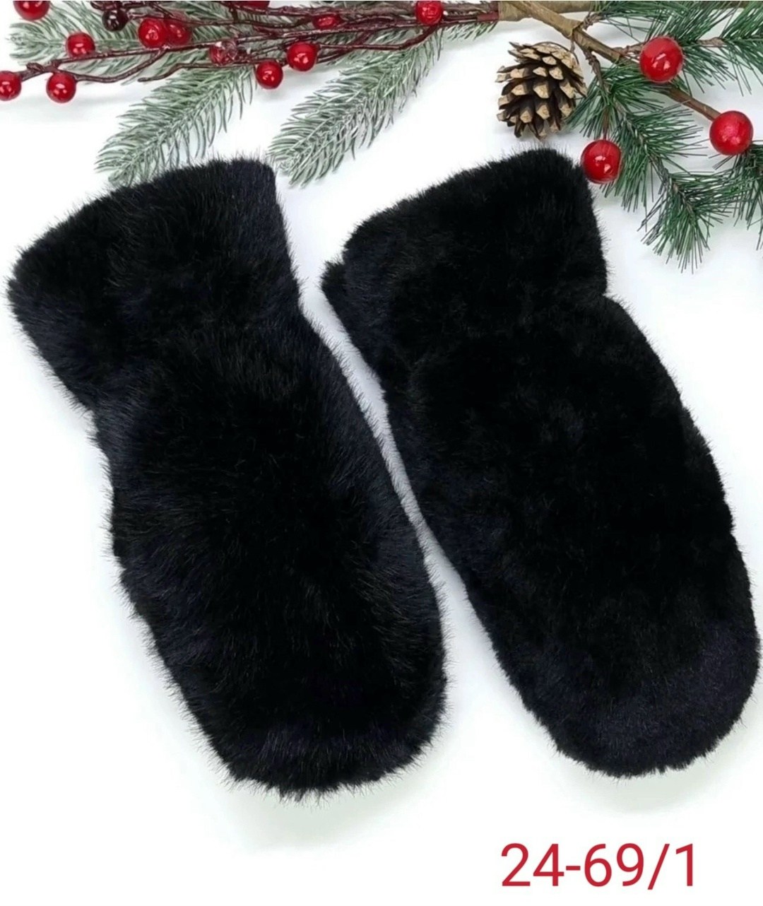 варежки из экомеха,варежки зимние тёплые,меховые варежки,чёрные варежки,варежки из черного меха норки