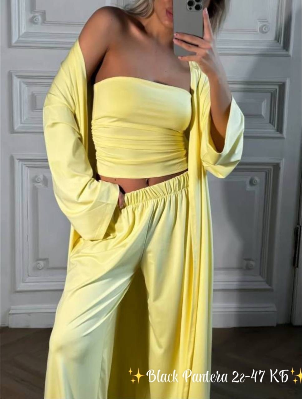 костюм тройка женский,костюм тройка: кардиган, топ, брюки палаццо (плотный хлопок),костюм тройка женский летний,костюм пижама,костюм с брюками палаццо