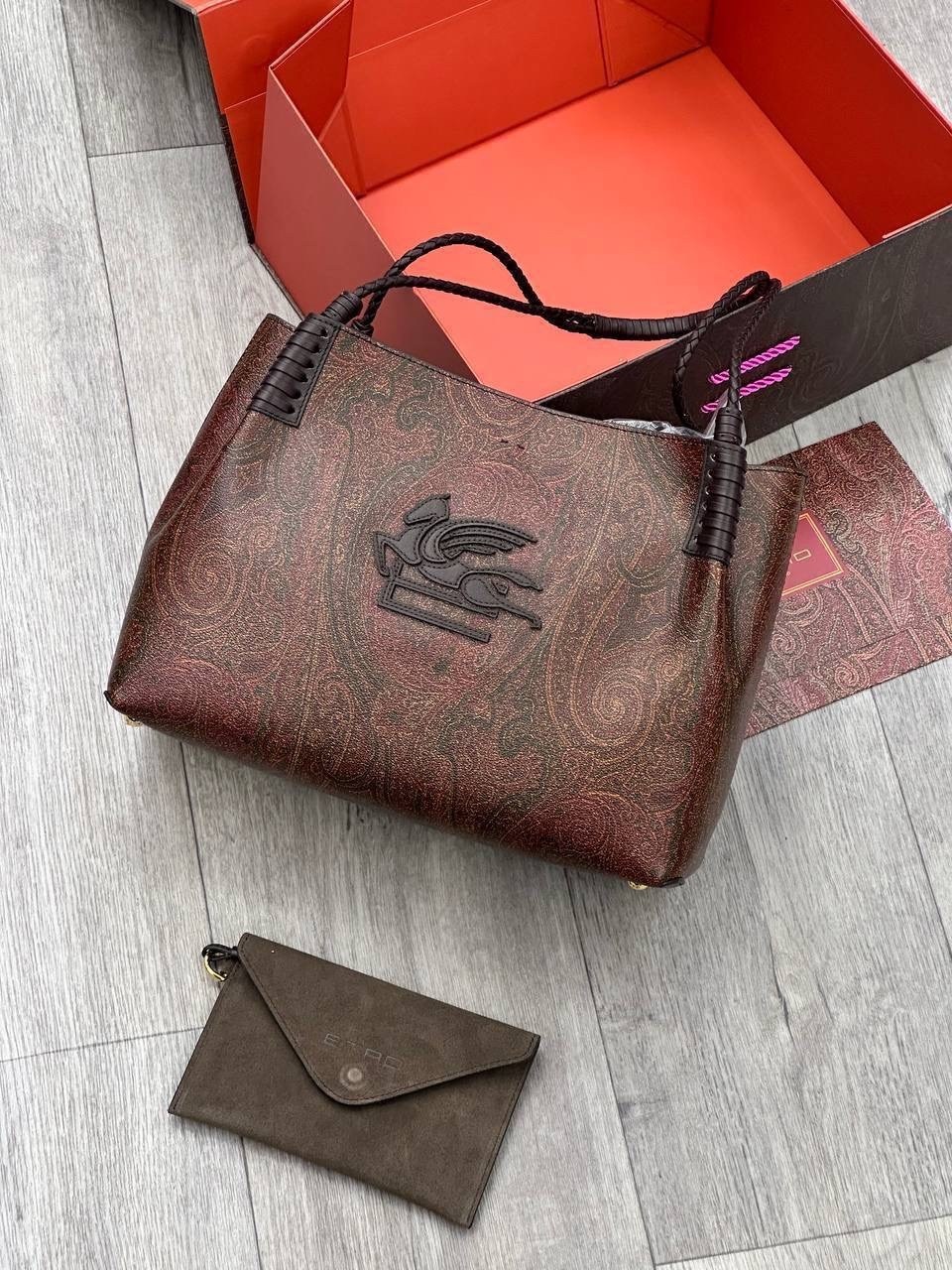 etro средняя сумка-тоут paisley libra коричневый,сумка,сумка etro,женская сумка,сумка женская брендовая