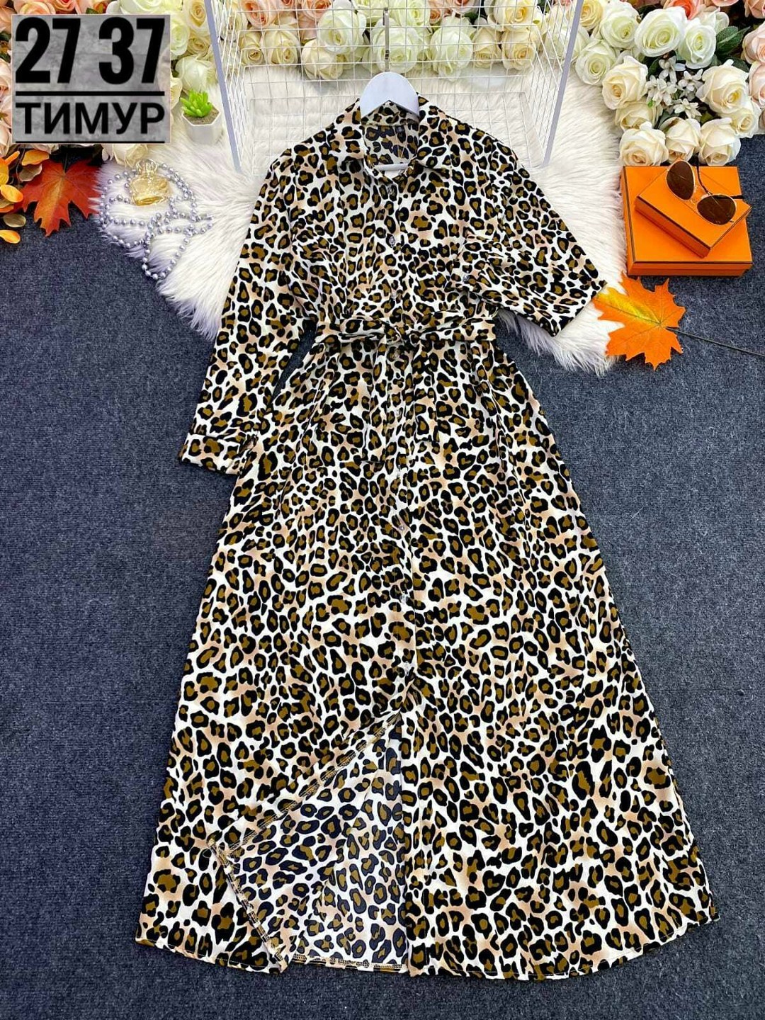 платье рубашка летнее,shein clasi платье-рубашка с леопардовым принтом с разрезом поясом,платье женская,платье с леопардовым принтом,модное платье