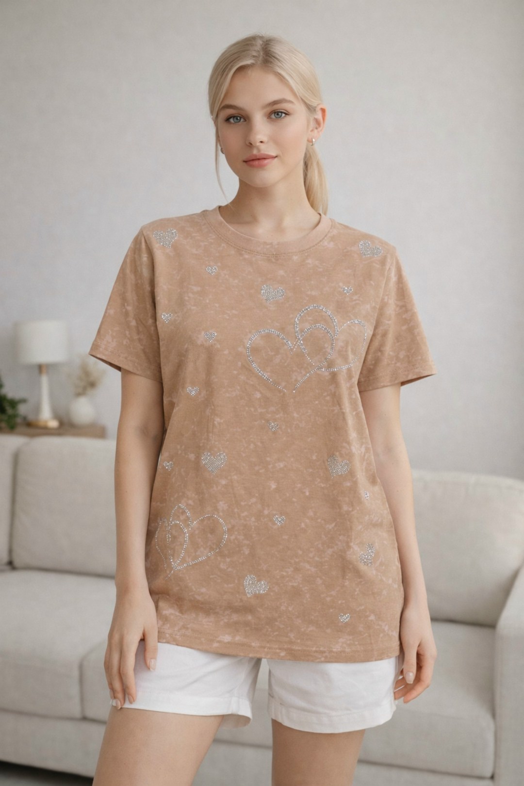 пижама женская,футболки женская,lcwaikiki верх пижамы женский с коротким рукавом и принтом круглый вырез,женская пижамная рубашка с короткими рукавами и круглым вырезом с принтом lcw dream,белая футбо