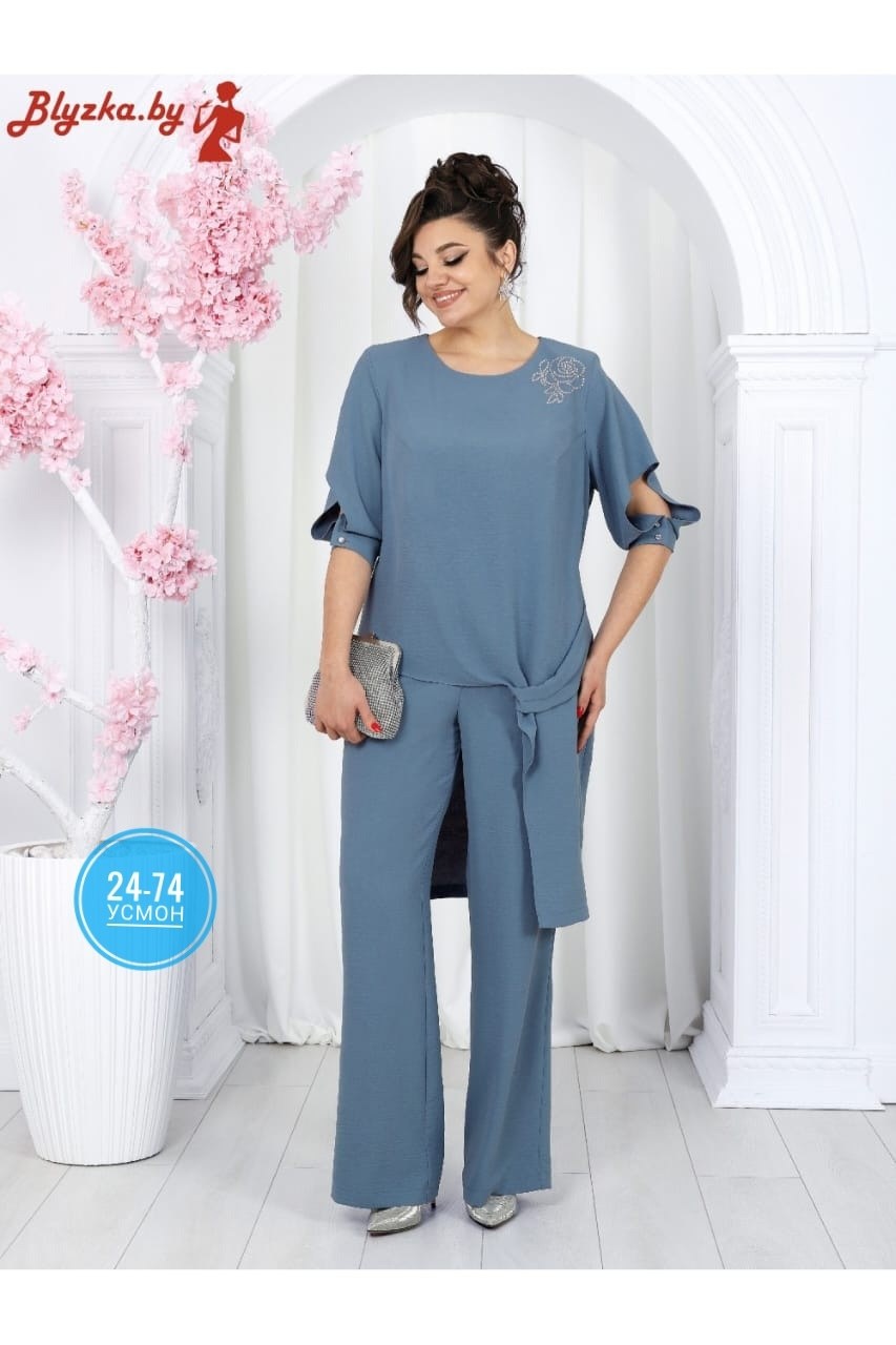 брючный костюм нинель шик 6051 синий двойка,комплект брючный ninele 6051 синий,брючный костюм нинель шик 7449 синий двойка,брючный костюм ninele арт: 6051,костюм/комплект ninele (нинель шик) 6050 сини