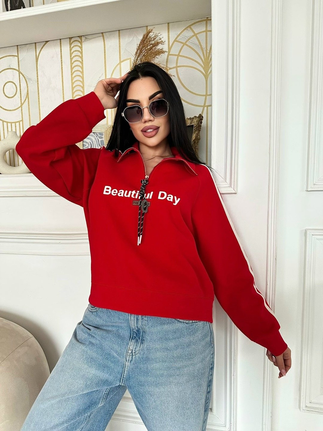 свитшот женский,женская кофта,толстовка женская,свитшот,красная толстовка диор