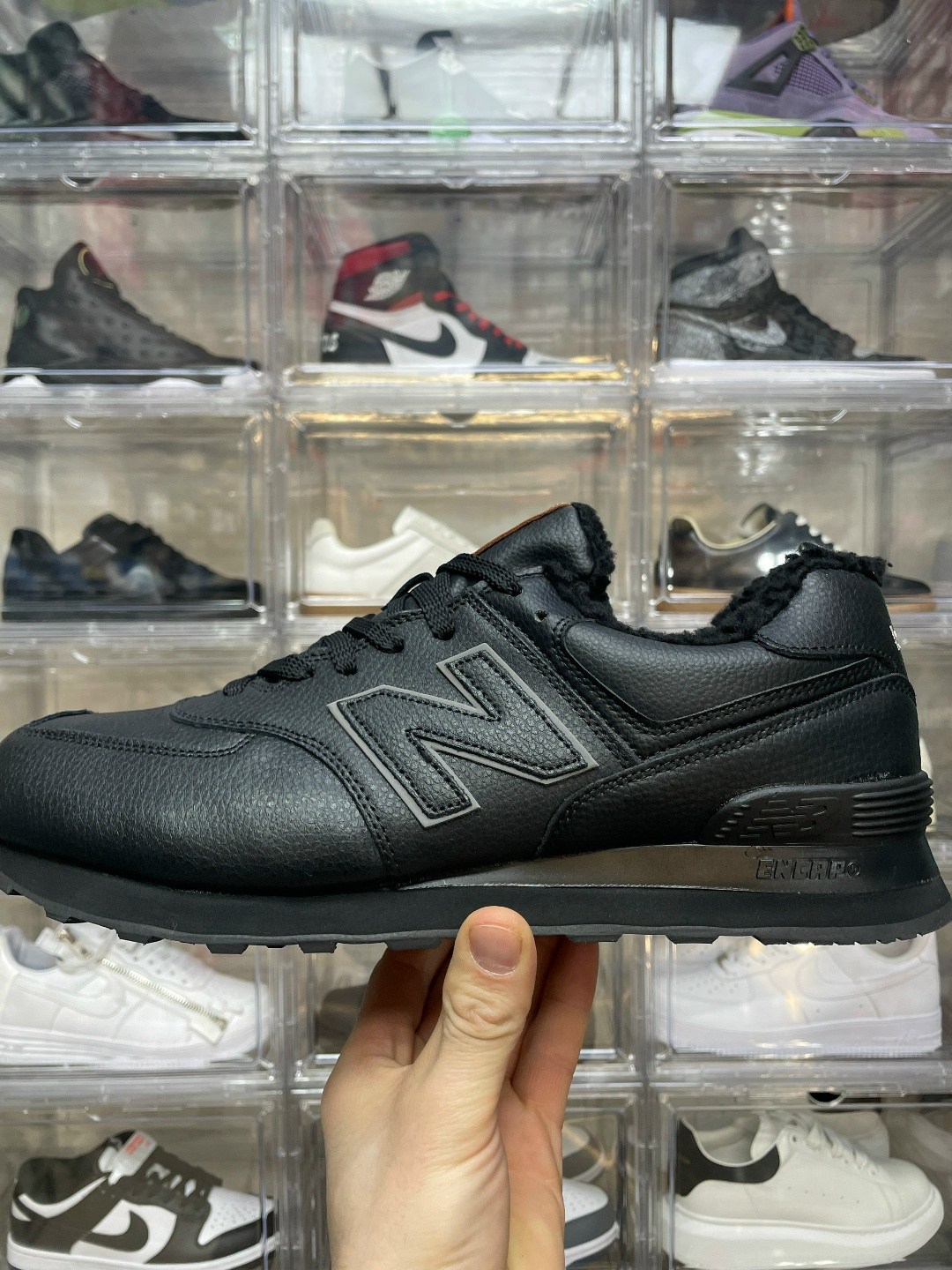 кроссовки new balance 574,кроссовки new balance 574 мужские черные,new balance 574 черные,кроссовки кожаные new balance 574 черный глянец,кроссовки new balance