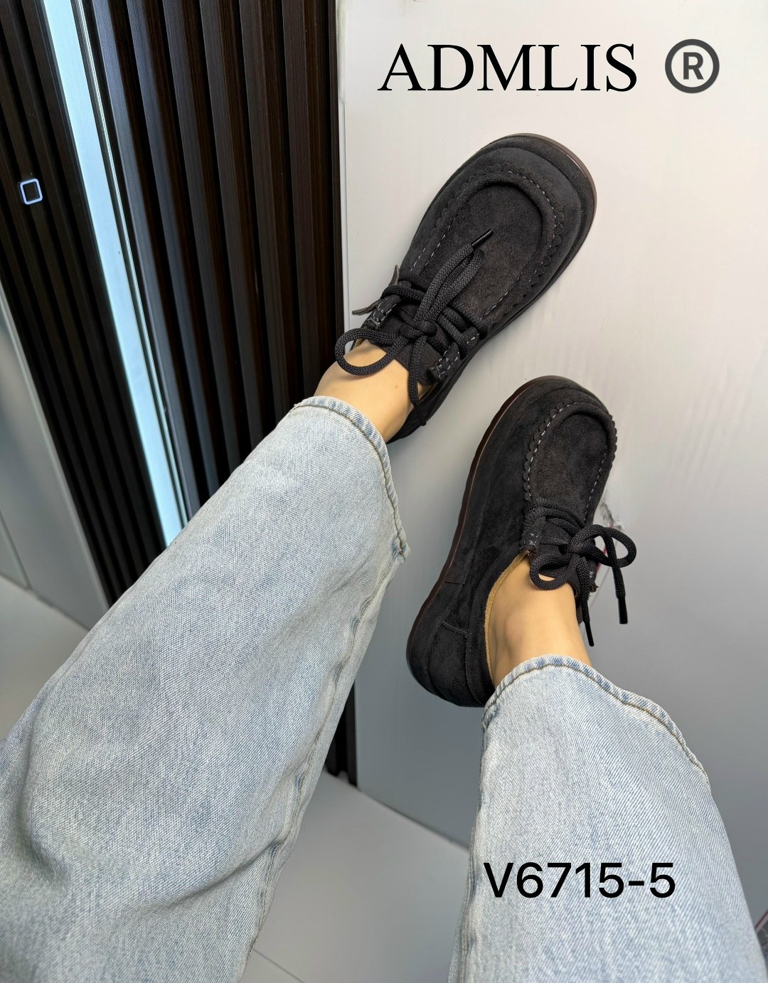 ,лоферы замшевые на шнуровке,женские полуботинки, повседневные, женская