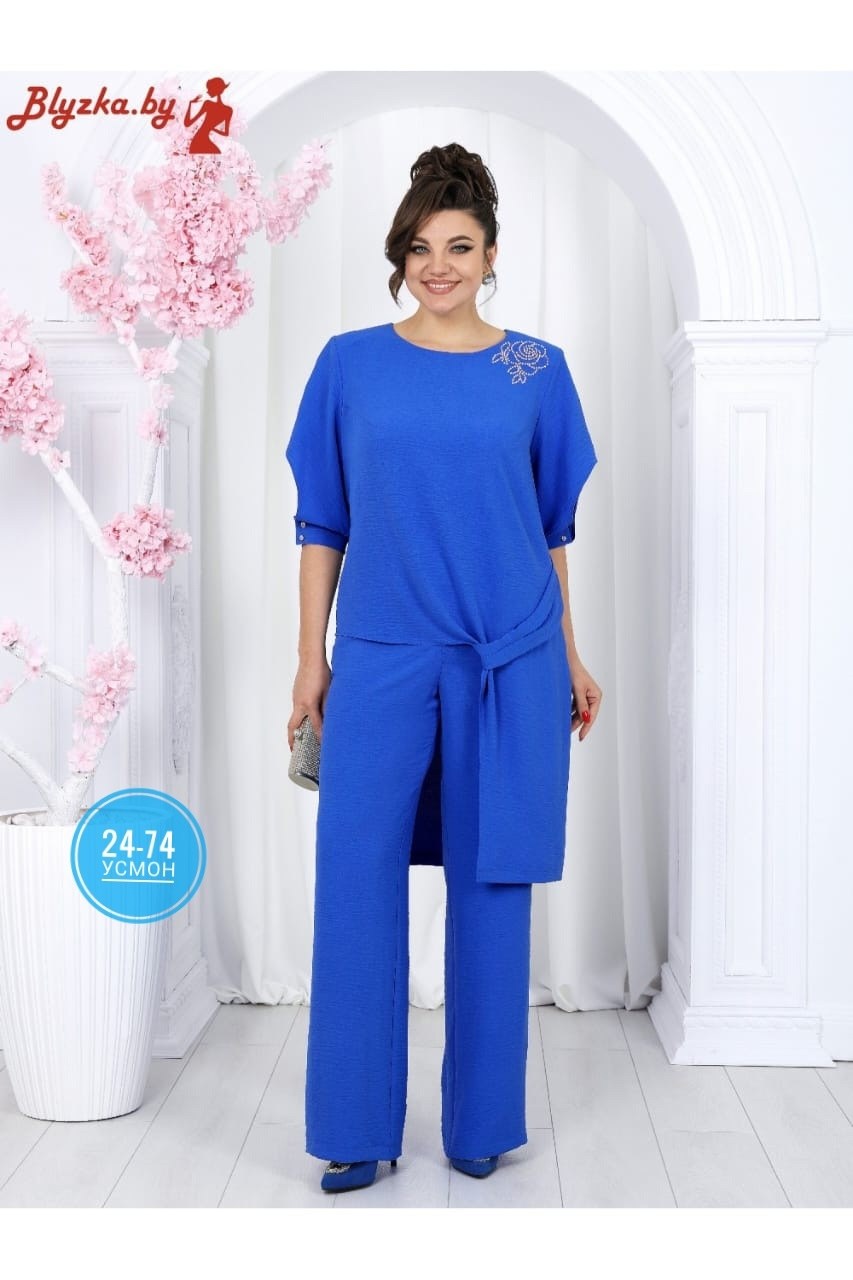 брючный костюм нинель шик 6051 синий двойка,комплект брючный ninele 6051 синий,брючный костюм нинель шик 7449 синий двойка,брючный костюм ninele арт: 6051,костюм/комплект ninele (нинель шик) 6050 сини