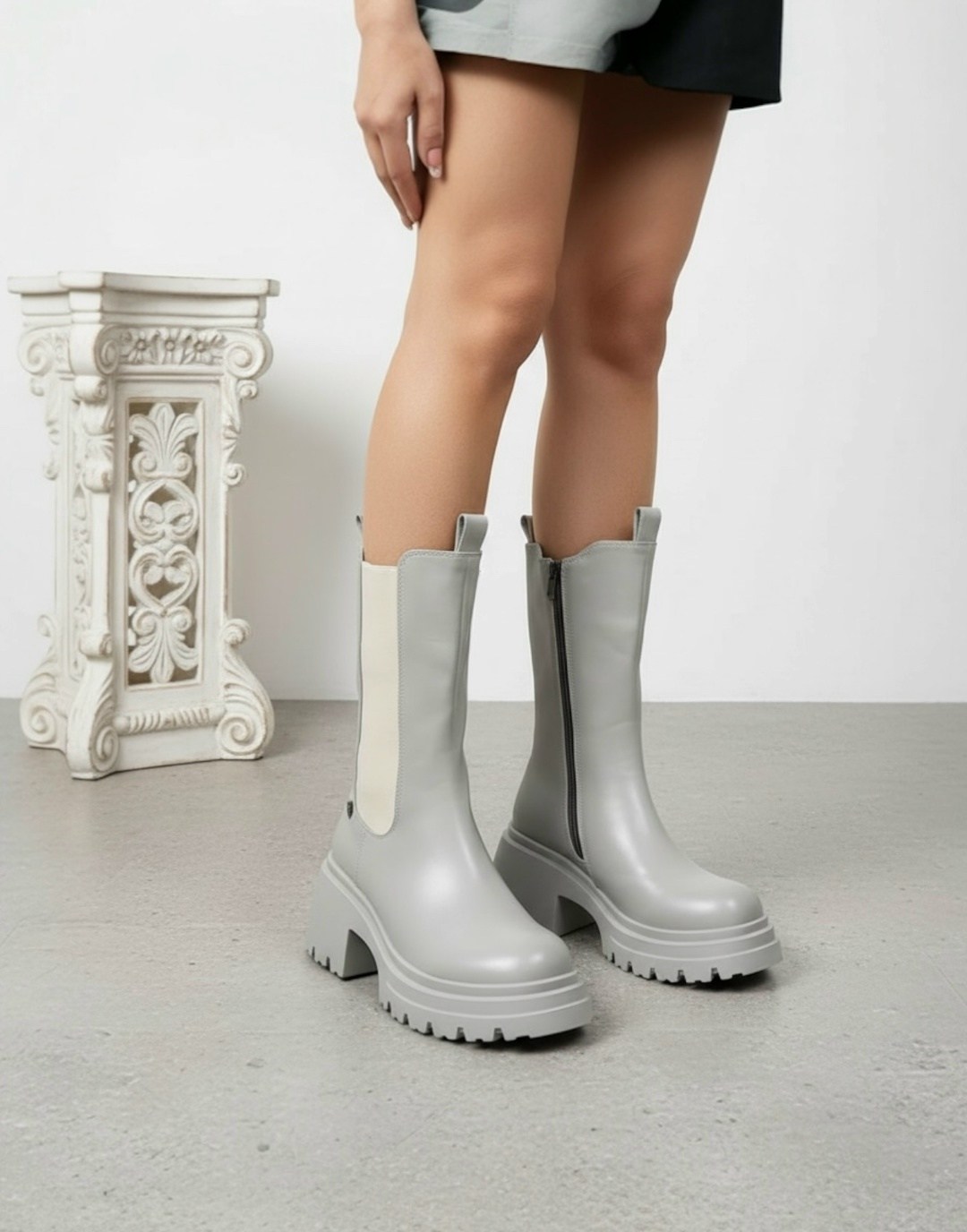 полусапоги,женская ,женские ботинки,модели ботинок,серые ботинки