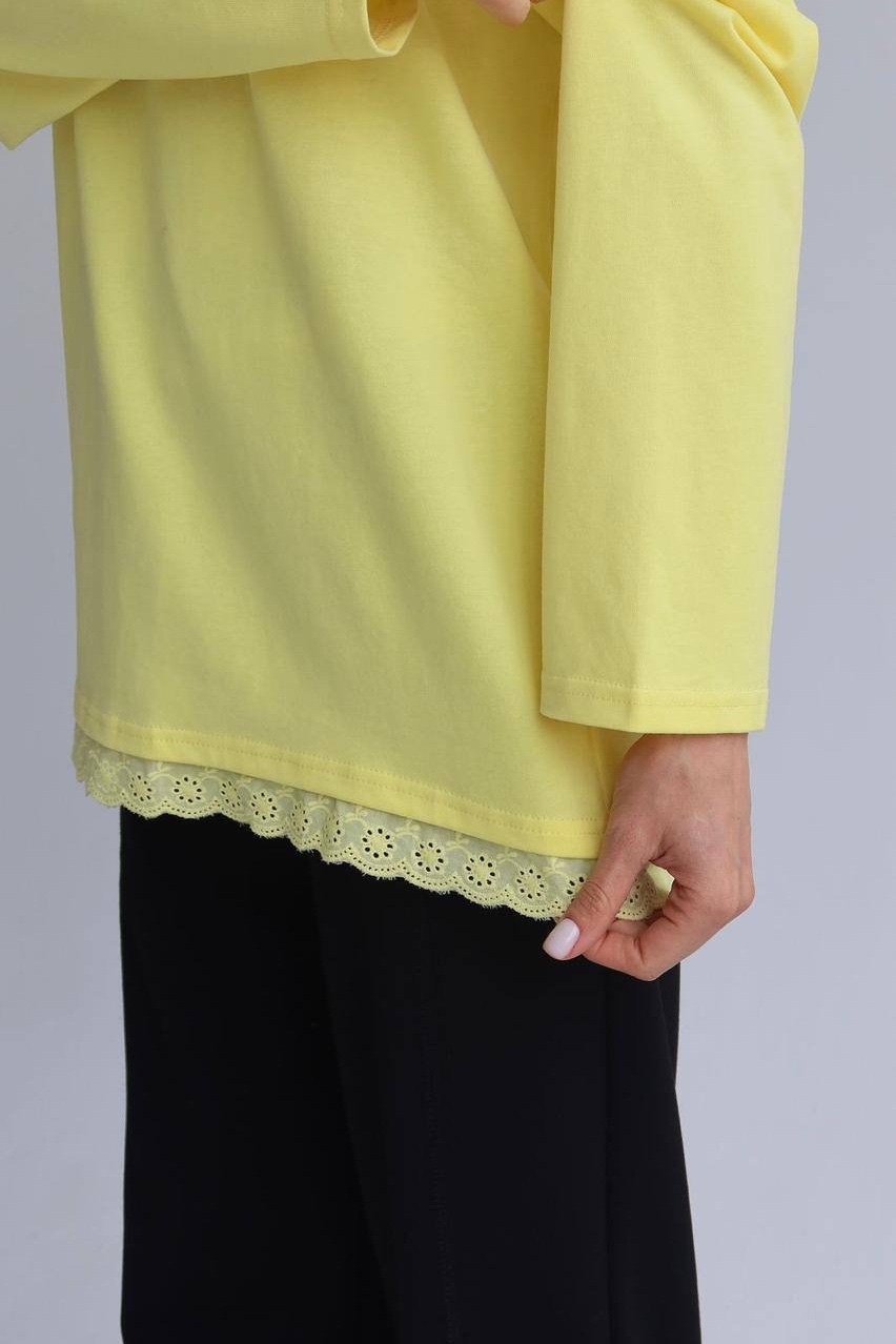 свитшот женская,желтый свитшот,трикотажный свитшот,костюм с брюками,свитшот свободного кроя