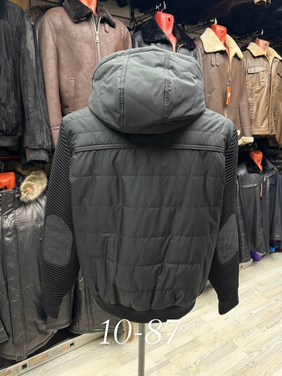 мужская зимняя куртка,мужские куртки,куртка,мужская куртка демисезонная,куртка демисезонная мужская с вязаными рукавами hugo boss