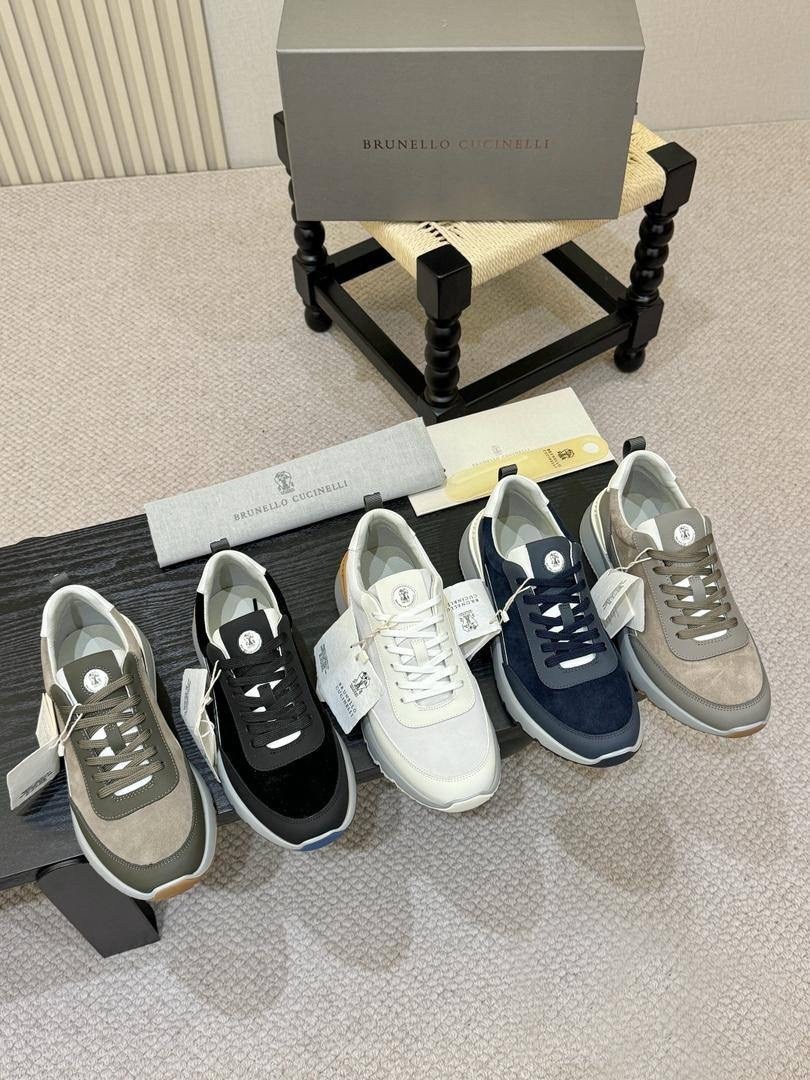кроссовки brunello cucinelli,мужские кроссовки brunello cucinelli,комбинированные кроссовки brunello cucinelli,кожаные кроссовки brunello cucinelli,