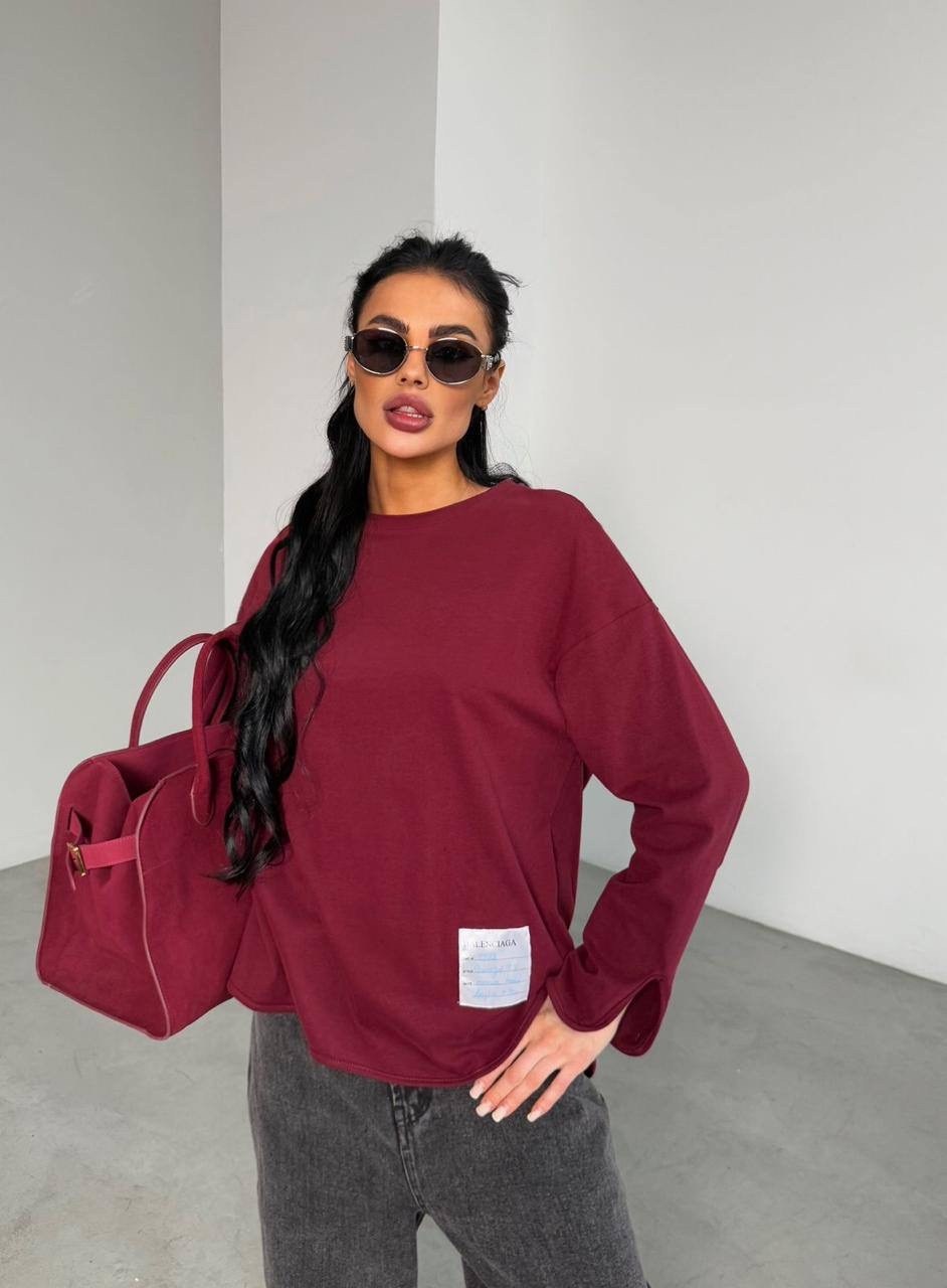лонгслив женский оверсайз,лонгслив оверсайз бордовый принтом assertive,лонгслив оверсайз хлопок domfawn 300189202,оверсайз лонгслив,лонгслив оверсайз хлопок