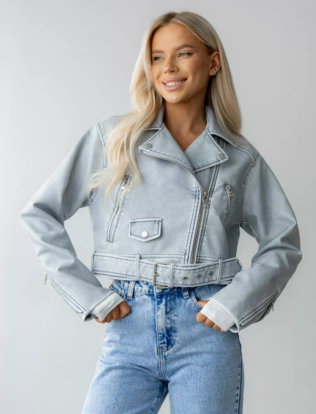 куртка женская голубая,косуха куртка,косуха джинсовая,джинсовая куртка косуха,стильная куртка косуха