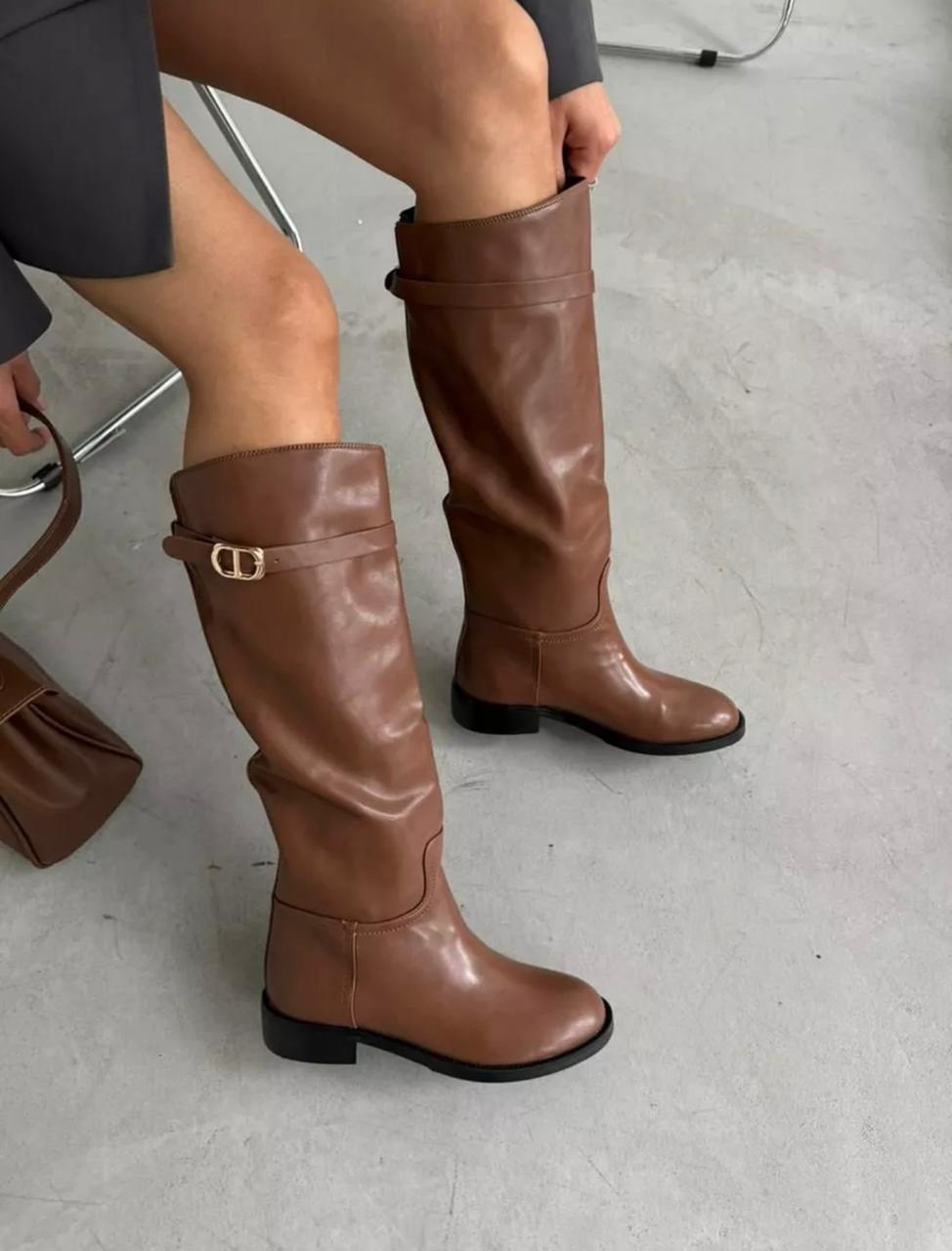 сапоги трубы зимние высокие на широком каблуке pavlo montti,сапоги демисезонные женские,коричневые сапоги,сапоги трубы из натуральной кожи,сапоги трубы