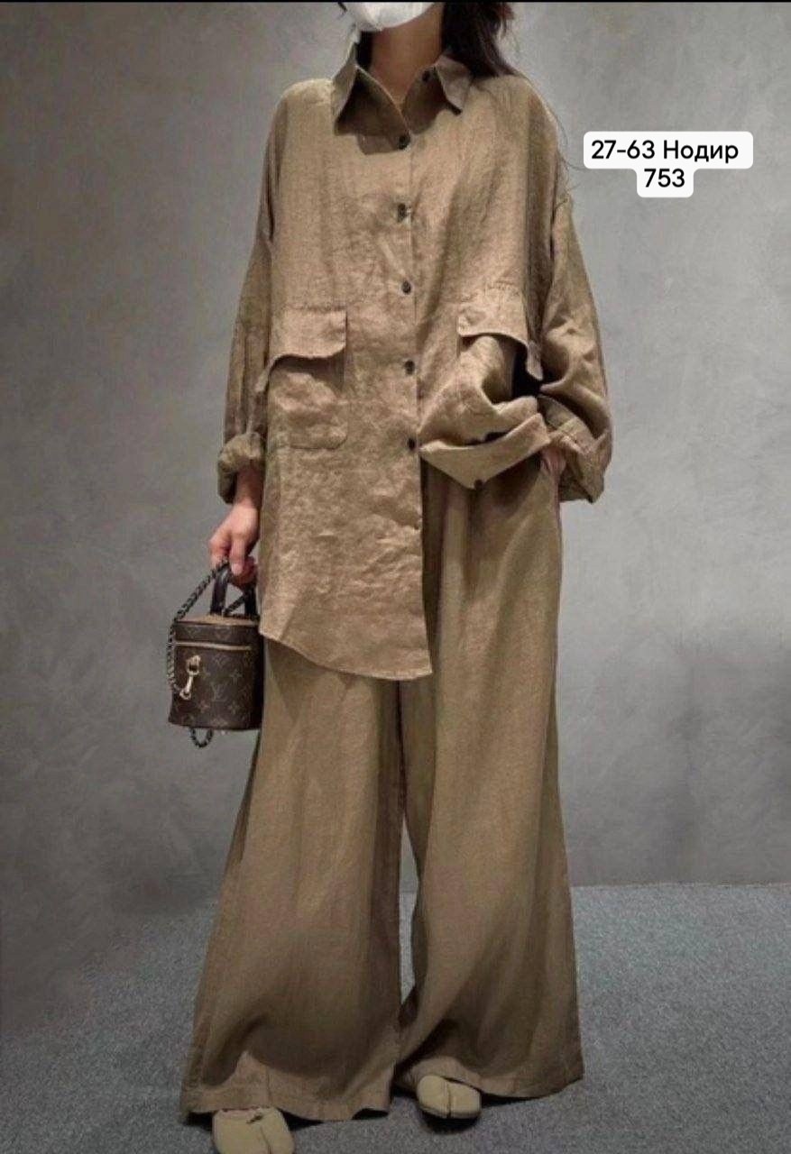 льняной костюм оверсайз женский брючный,костюм брючный льняной женский широкие брюки и рубашка moda-mo,костюм брючный льняной,костюм льняной женский двойка,брючный костюм оверсайз женский