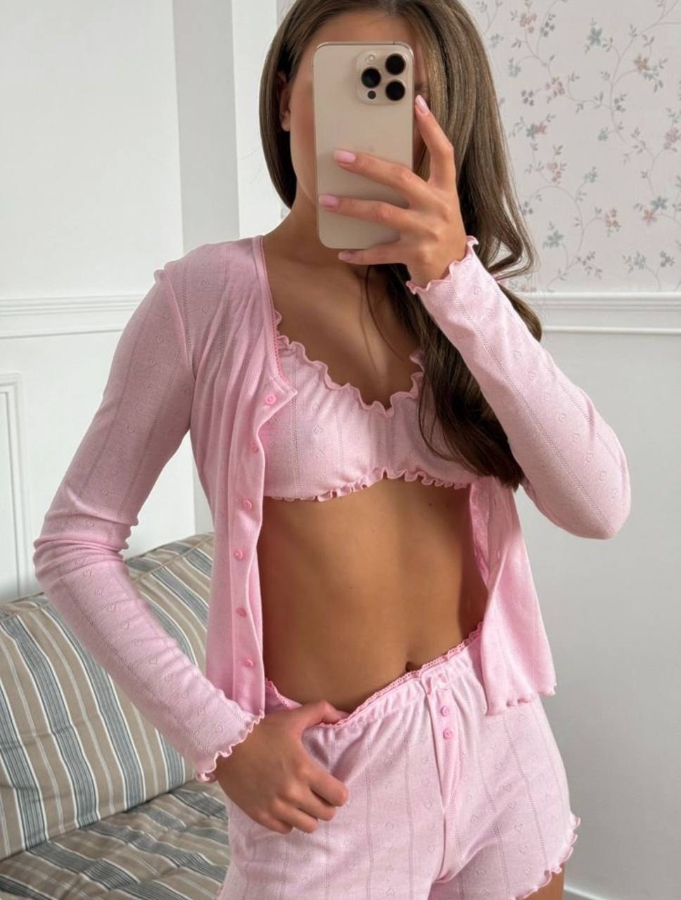 пижама с топ и шорты,комплект женской пижамы,пижама с шортами и лифом,пижама женская,пижама с шортами