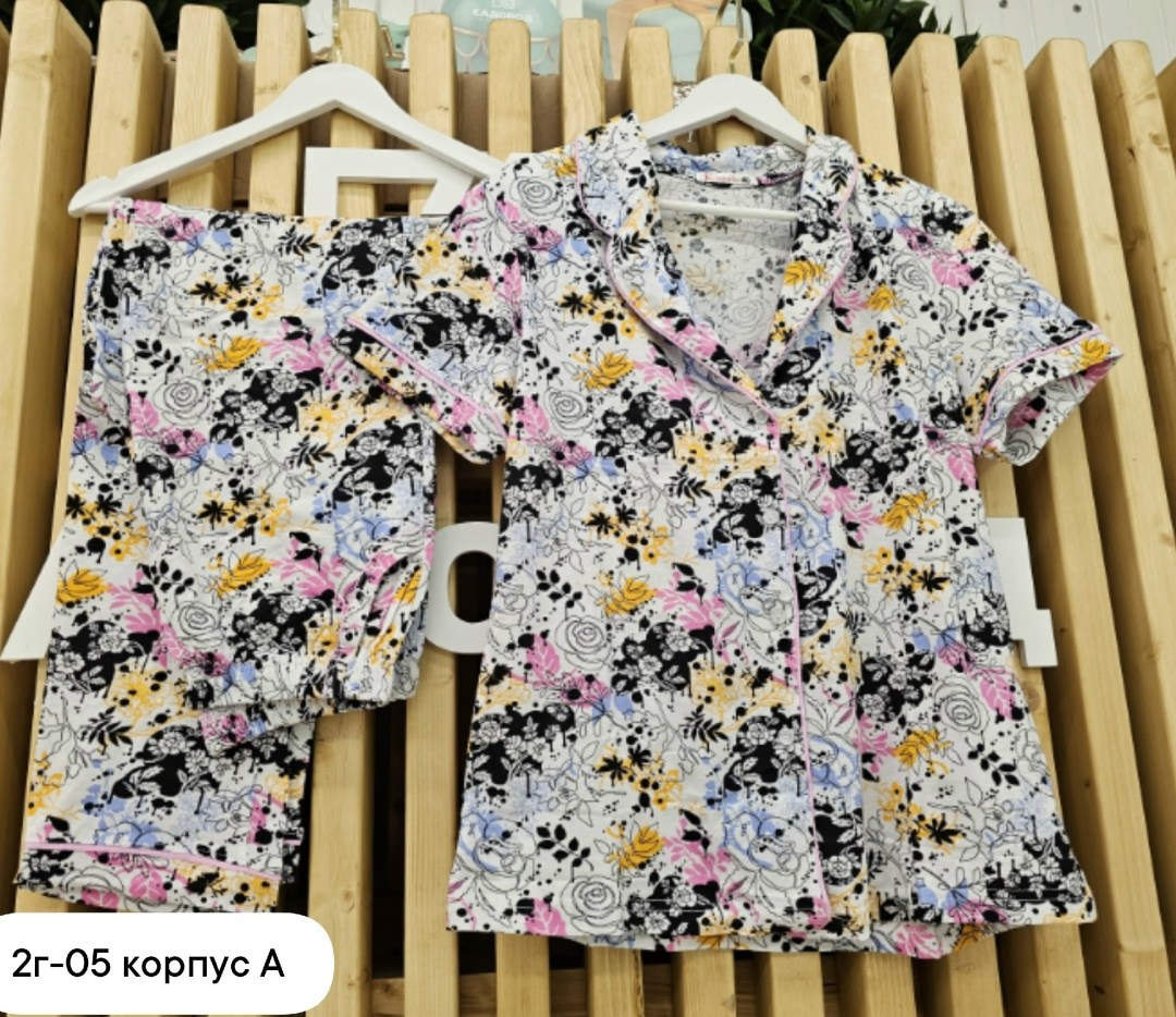 пижама муслиновая 3 в 1 с рубашкой шортами и штанами elmira_home,женские пижамы,пижама домашняя одежда,пижама женская домашний одежда,женские пижамные комплекты