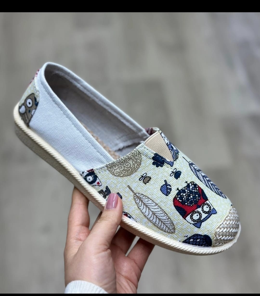 тканевая ,парусиновая , на плоской подошве, для женщин,туфли на плоской подошве повседневные