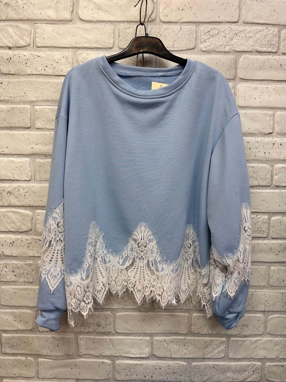 кружевной свитшот,свитшот с кружевом,джемпер с кружевом,свитер с кружевом,трикотажная кофта с кружевом