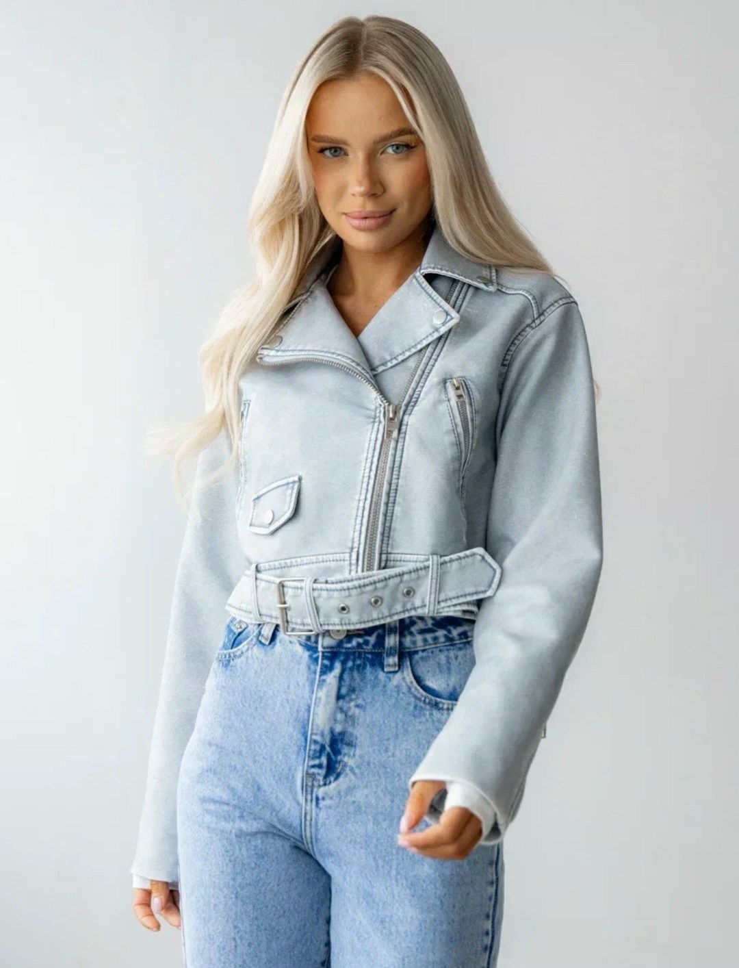 куртка женская голубая,косуха куртка,косуха джинсовая,джинсовая куртка косуха,стильная куртка косуха