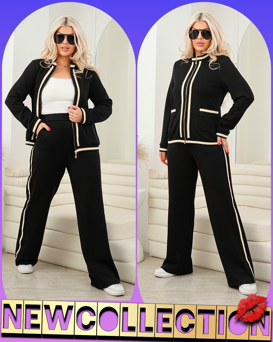 спортивный костюм больших размеров спорт шик lecalolady 278180380,костюм женский,спортивный костюм,спортивный костюм больших размеров спорт шик lecalolady цвет черный,костюмчик