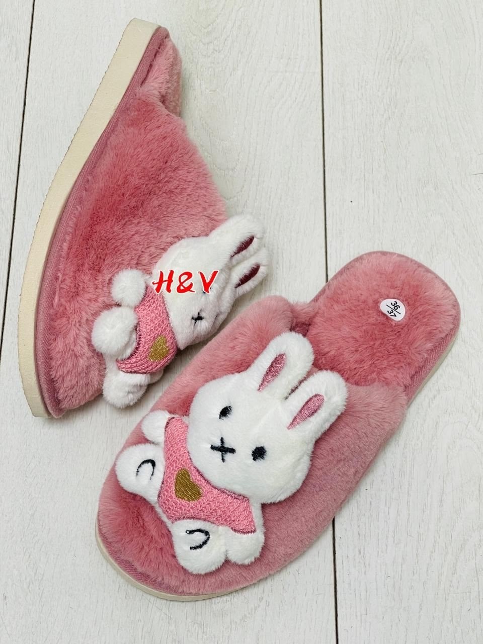 тапочки halluci "кролики",домашние тапочки,мягкие тапочки домашние,мягкие тапочки домашние милые плюшевые теплые,тапочки женские