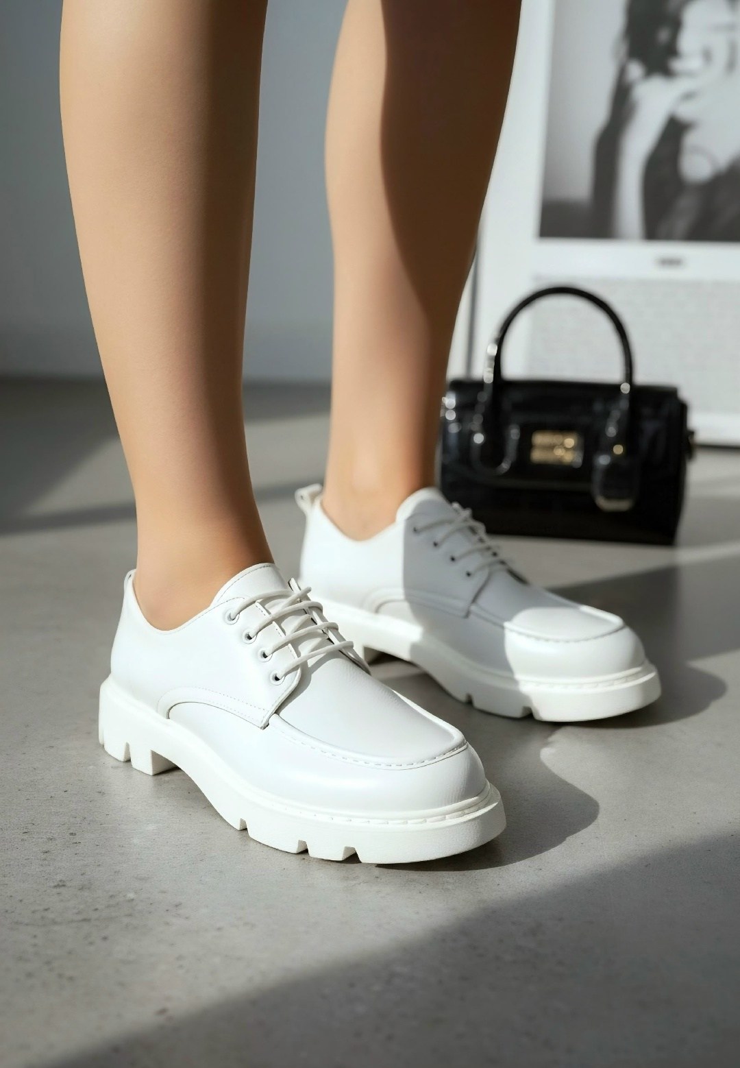 , повседневные,полуботинки женские,туфли дерби prada,белые полуботинки