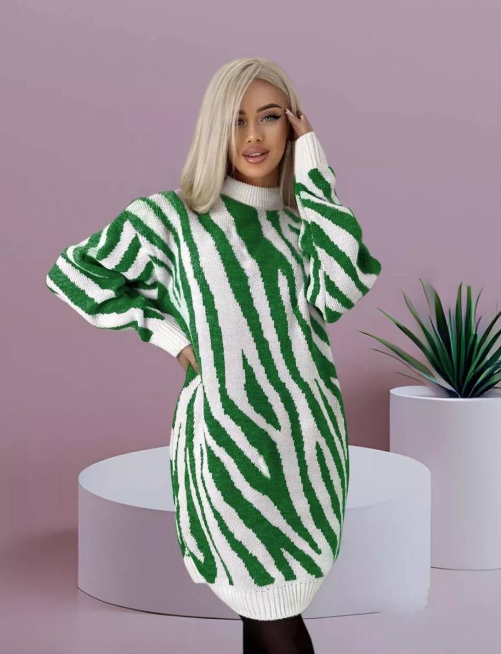 платье туника вязаная,туника зебра,платье туника вязаная оверсайз,платье туника теплое вязаное,платье вязаное теплое оверсайз