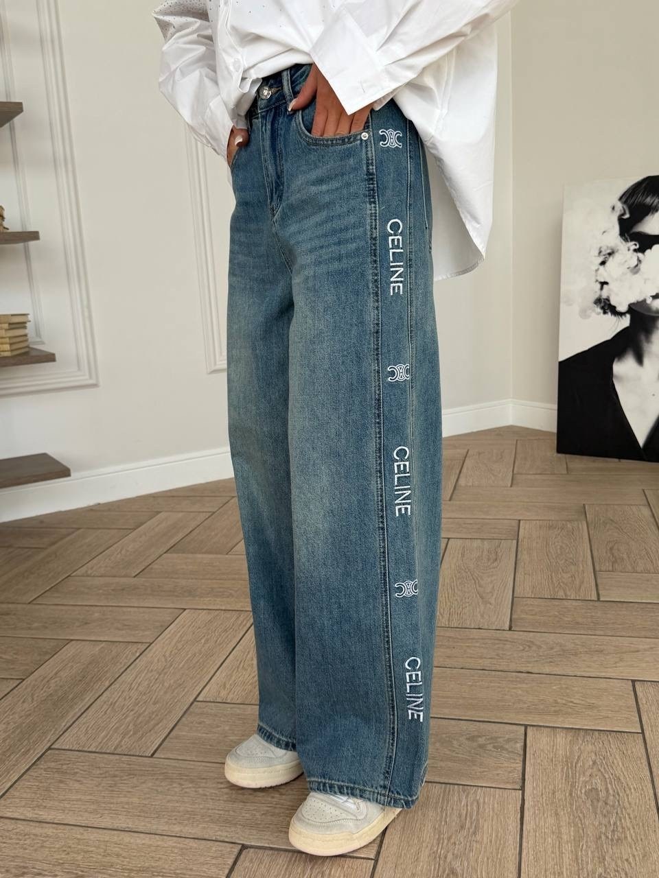 джинсы широкие,джинсы прямого кроя,женские джинсы,брюки джинсы,джинсы женские широкие