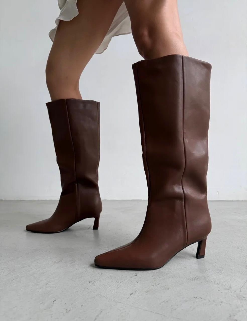 модные сапоги,сапоги,сапоги трубы на шпильке весенние ango shoes,сапоги осенние высокие на каблуке roksi shoes,сапоги осенние высокие на каблуке roksi shoes цвет коричневый