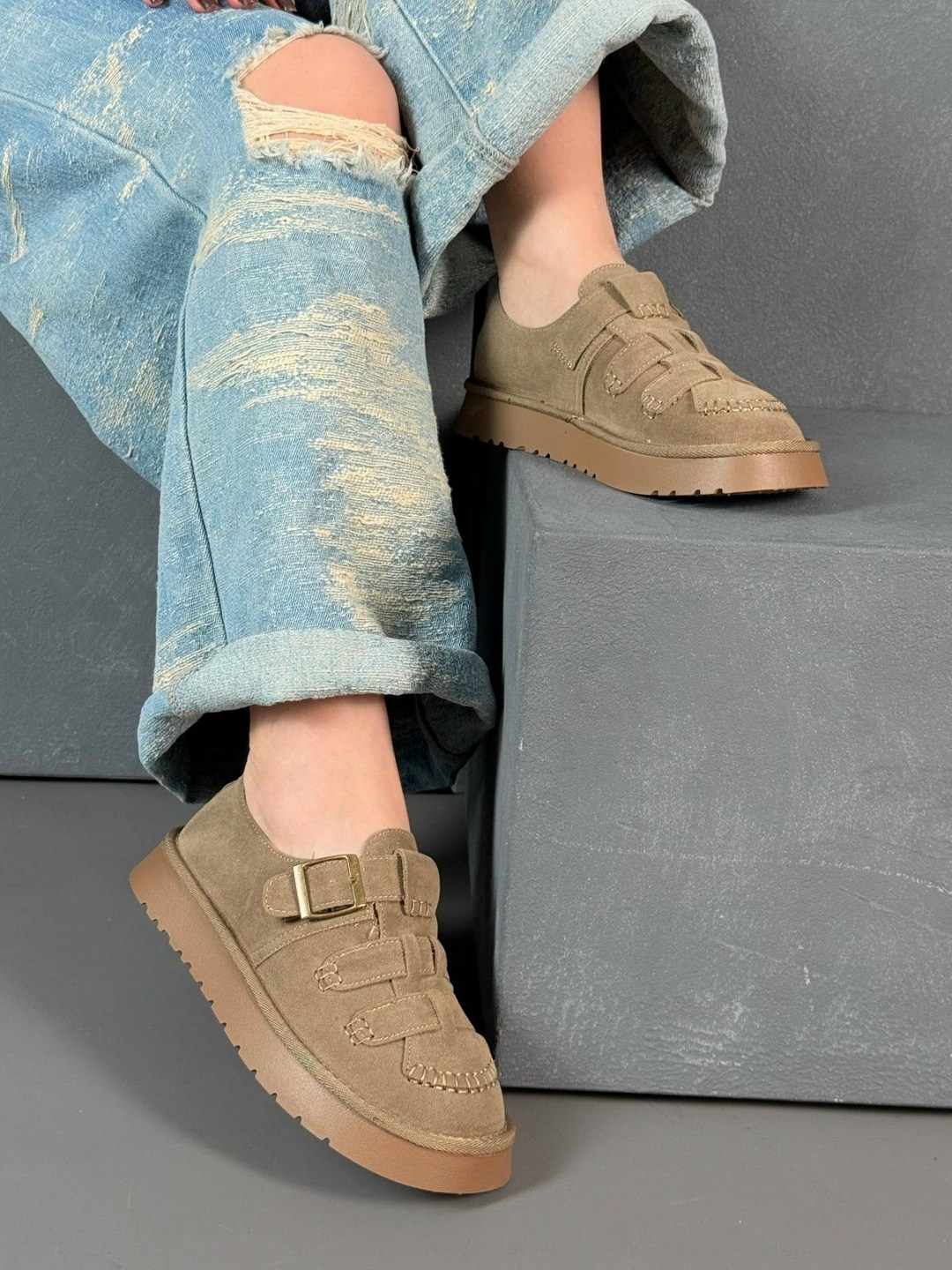 , женская,лоферы замш, повседневные,обуви