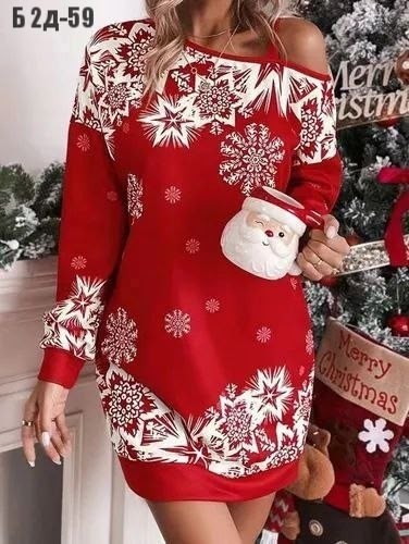 женское платье с рождественским принтом "снежинка" с длинным рукавом,женское платье с рождественским принтом "снежинка" с длинным рук,женское рождественское платье со снежинками, длинными рукавами и к