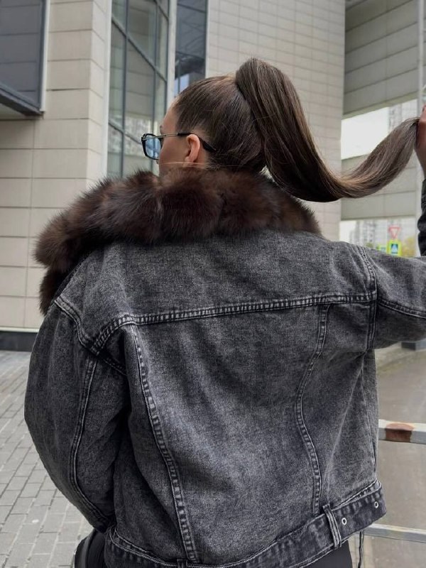 джинсовка с мехом песец,джинсовая куртка мех натуральный песец,джинсовая куртка с мехом соболя yana kraft brand,джинсовка с мехом,джинсовая куртка с мехом