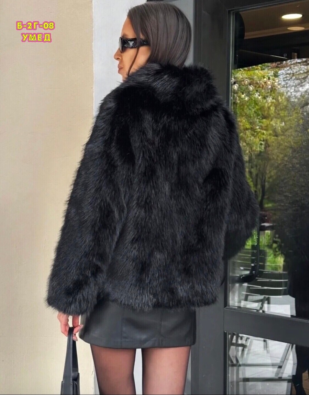 черная укороченная шуба из премиального песца,женская шуба,шуба,шубка,шуба короткая