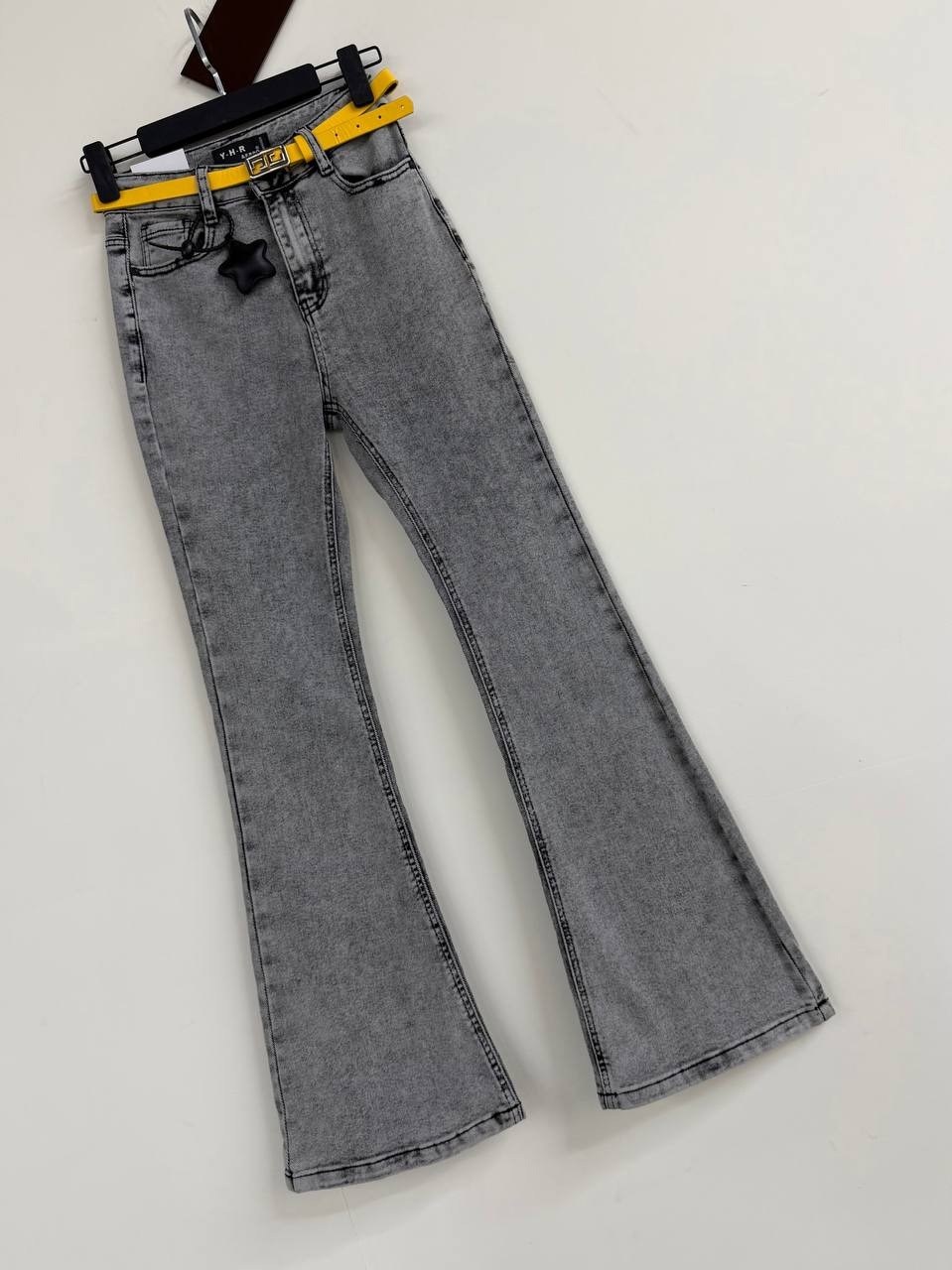 джинсы женские 7007 "однотонные-клеш № 1" серые,джинсы клёш серый,женские джинсы,джинсы клеш женские,джинсы женские клеш цвет серый
