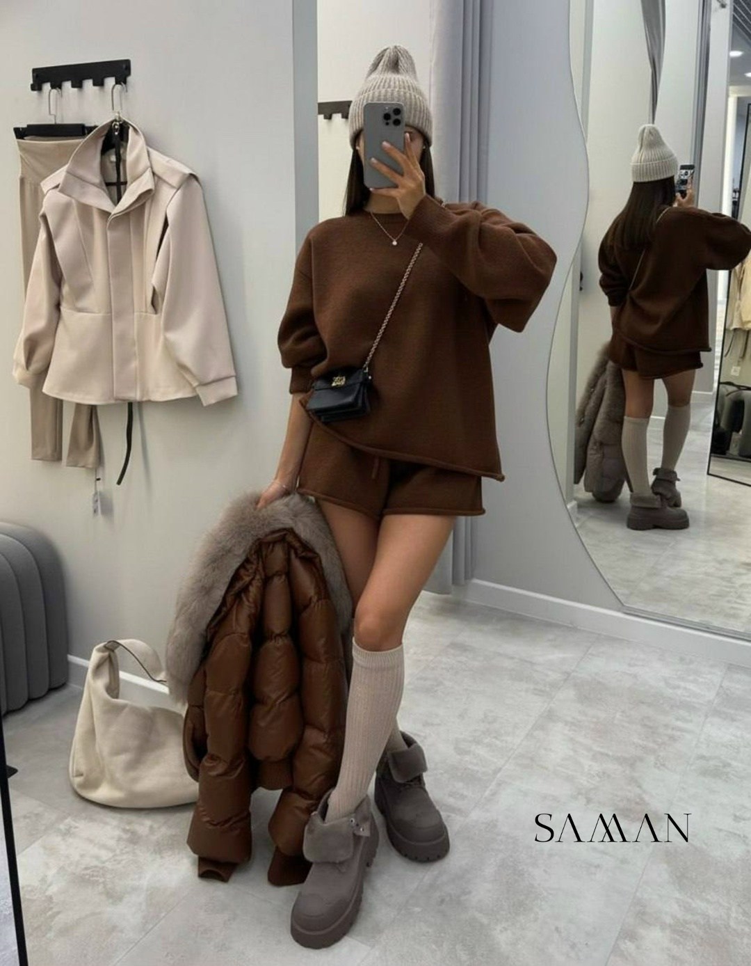 костюм трикотажный с юбкой lalucci цвет серый графит,костюм с юбкой трикотажный akman цвет графит,костюм трикотажный с юбкой в цвете графит от бренда lalucci,трикотажный костюм свитер и юбка msia 2817