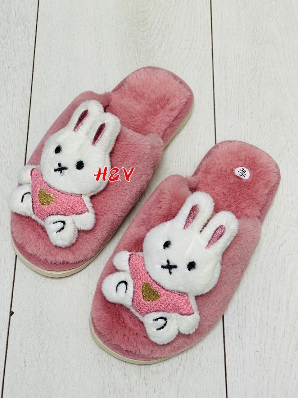 тапочки halluci "кролики",домашние тапочки,мягкие тапочки домашние,мягкие тапочки домашние милые плюшевые теплые,тапочки женские