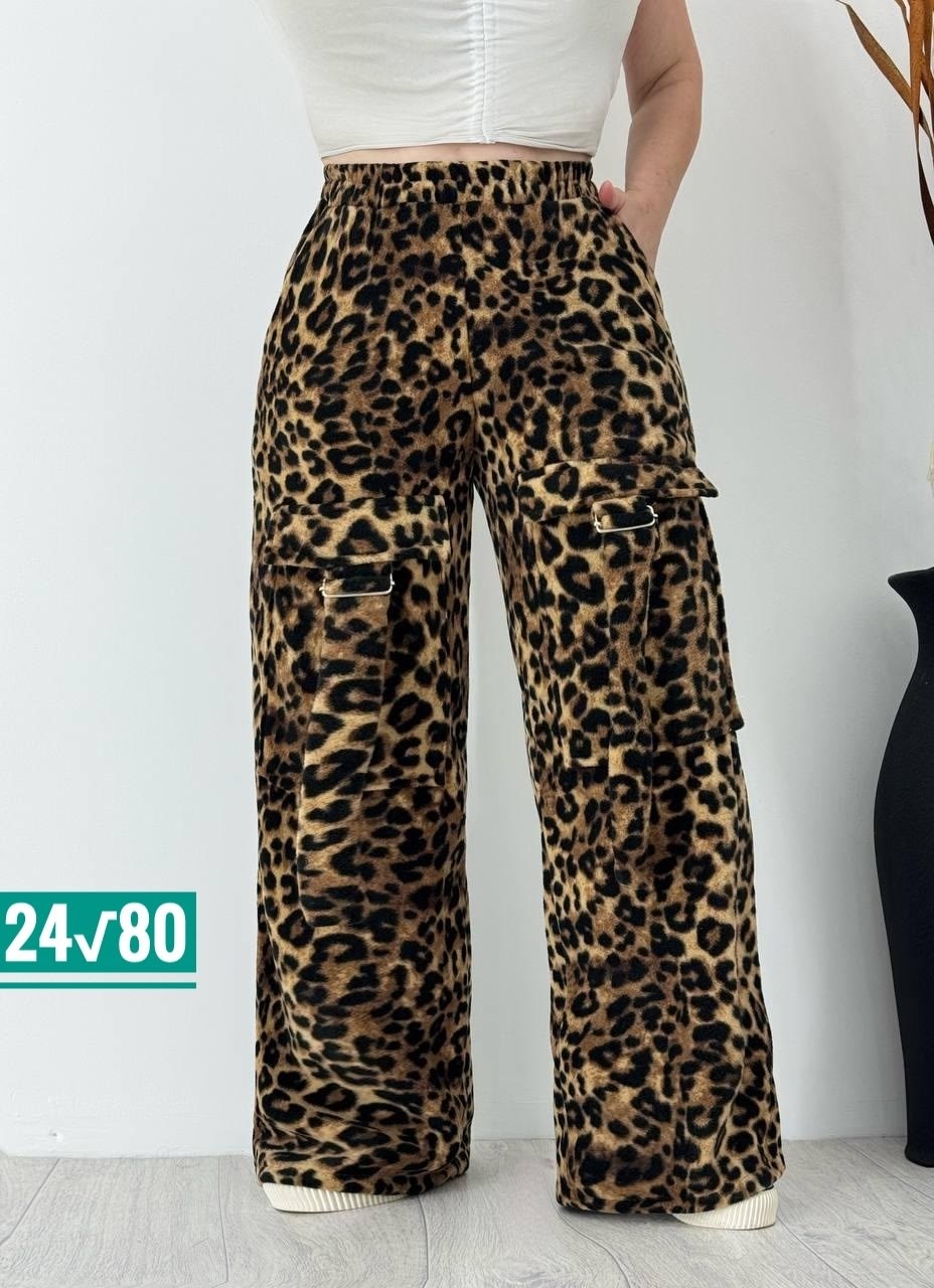 штаны женские,брюки палаццо леопард,брюки chicever женские с леопардовым принтом,брюки с леопардовым принтом,теплые женские брюки