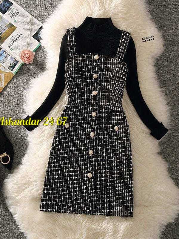 платья в клетку,платья сарафан,твидовый сарафан,теплый сарафан,платье стильное