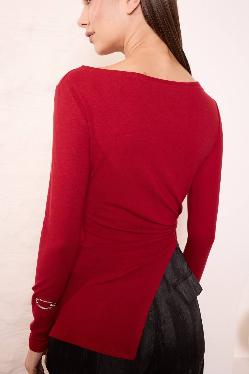 кофта женская,блузка женская,женская блуза,бордовая блузка,лонгслив с драпировкой
