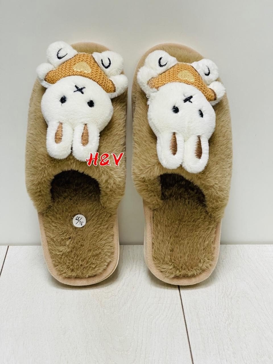 тапочки halluci "кролики",домашние тапочки,мягкие тапочки домашние,мягкие тапочки домашние милые плюшевые теплые,тапочки женские