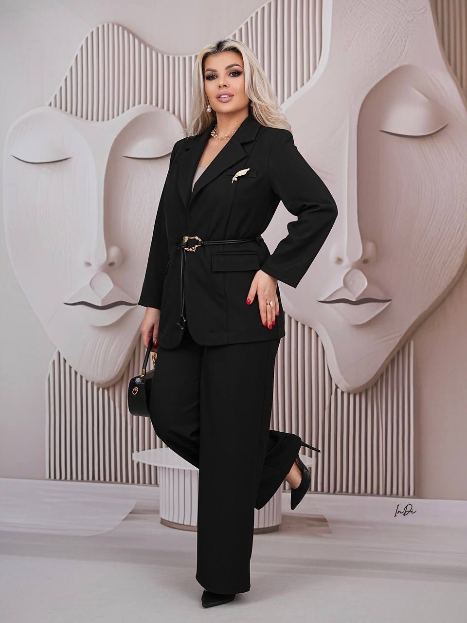 брючный костюм женский be trendy,женский классический брючный костюм двойка,брючный костюм женский,костюм брючный-двойка классический,элегантный костюм