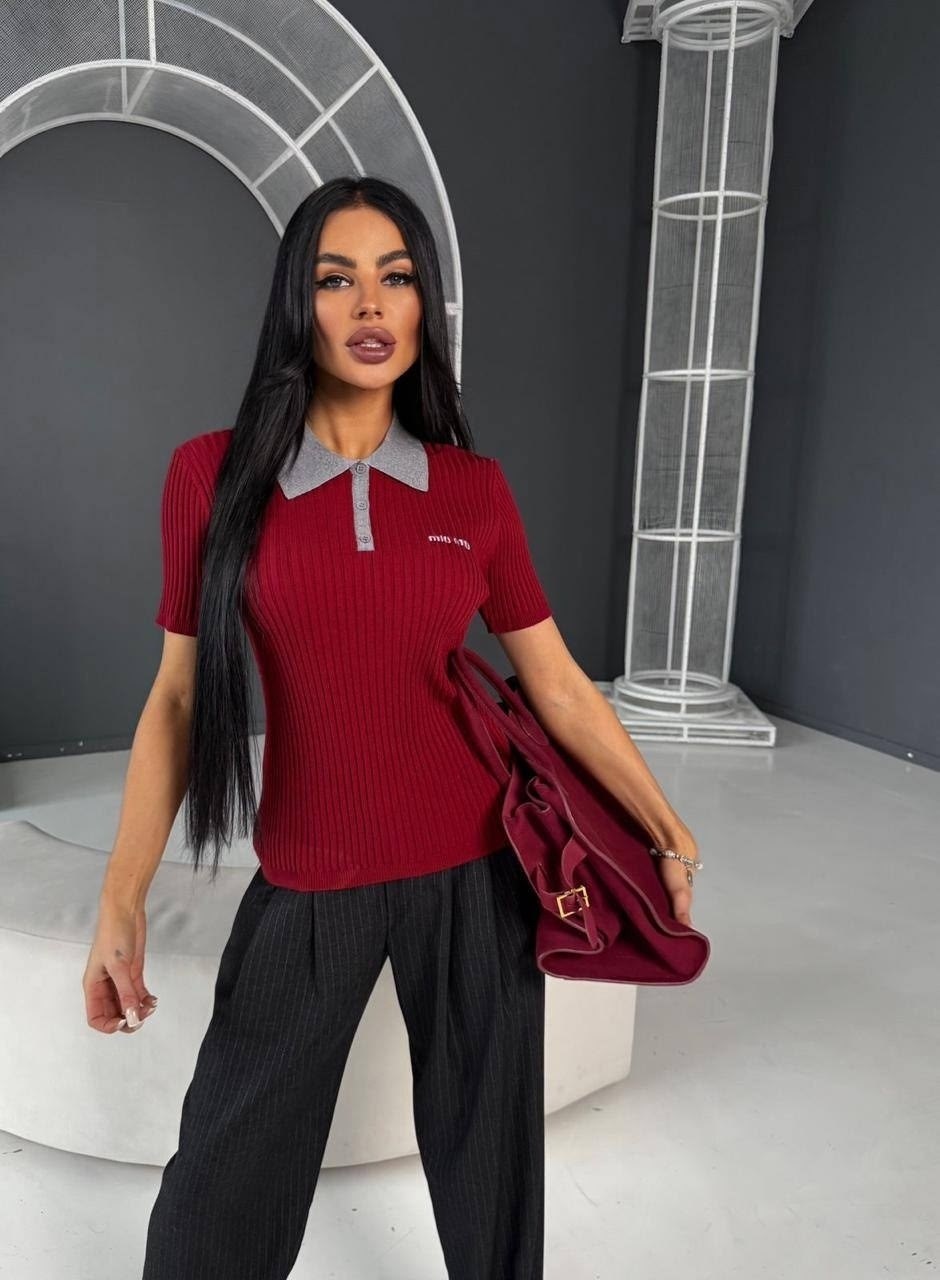 стильная кофта,кофты поло,женская кофта,джемпер поло лапша,джемпер поло miu miu